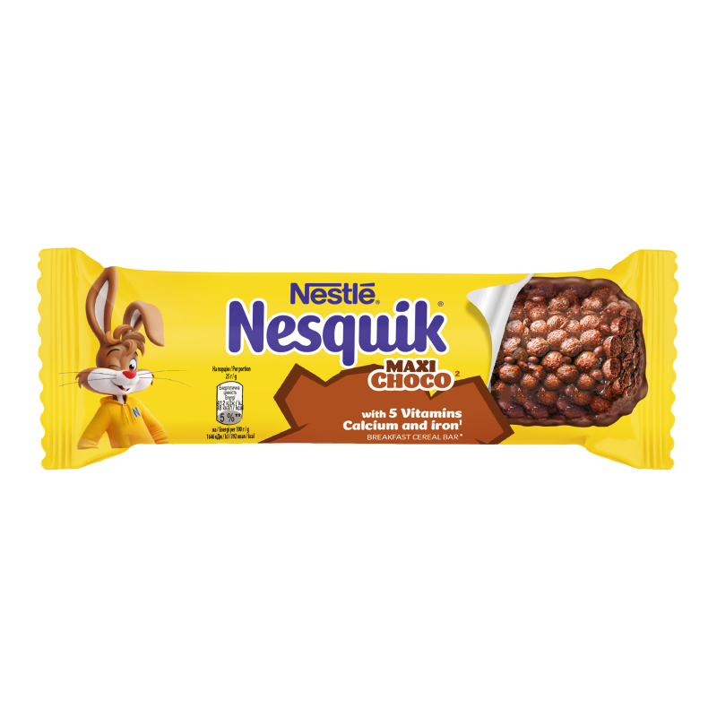 Батончик с цельными злаками и шоколадом Maxi Choco Nesquik м/у 25г