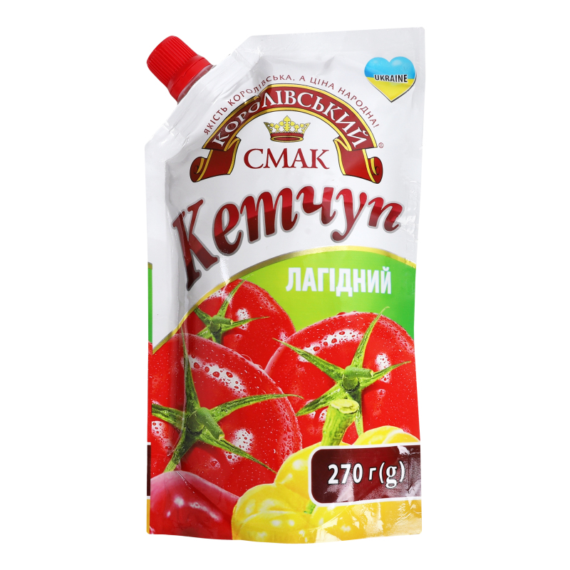 KeCu Кетчуп Нежный Королівський смак д/п 270г Королівський смак