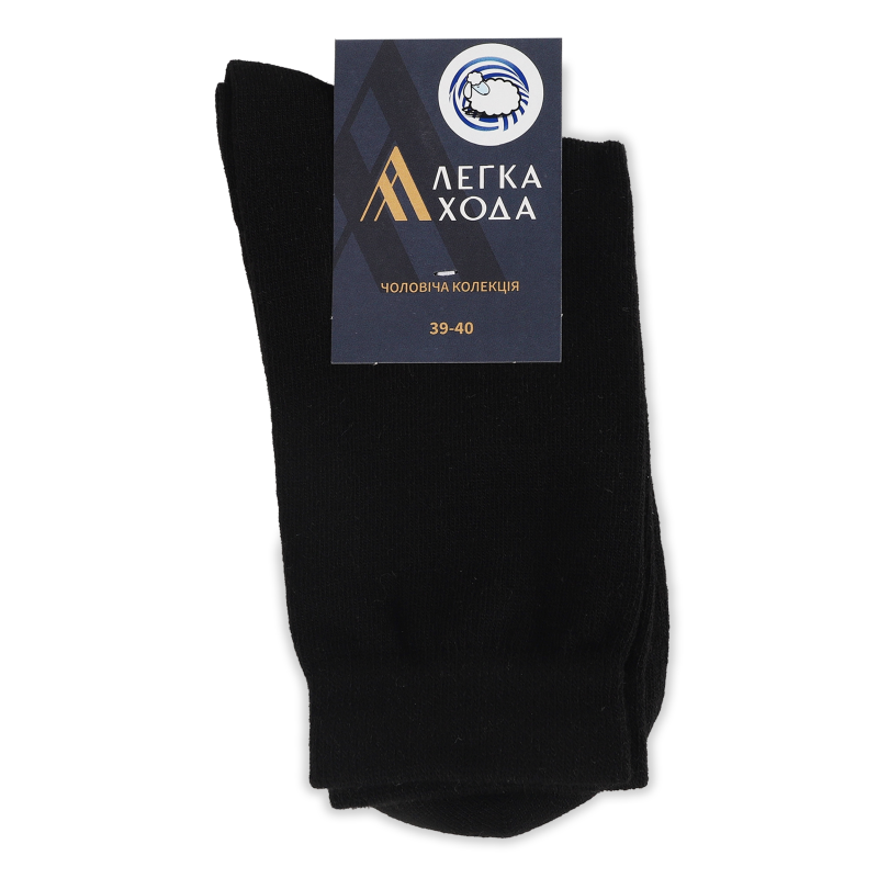 Шкарпетки чоловічі чорні р.25 6417 Легка хода