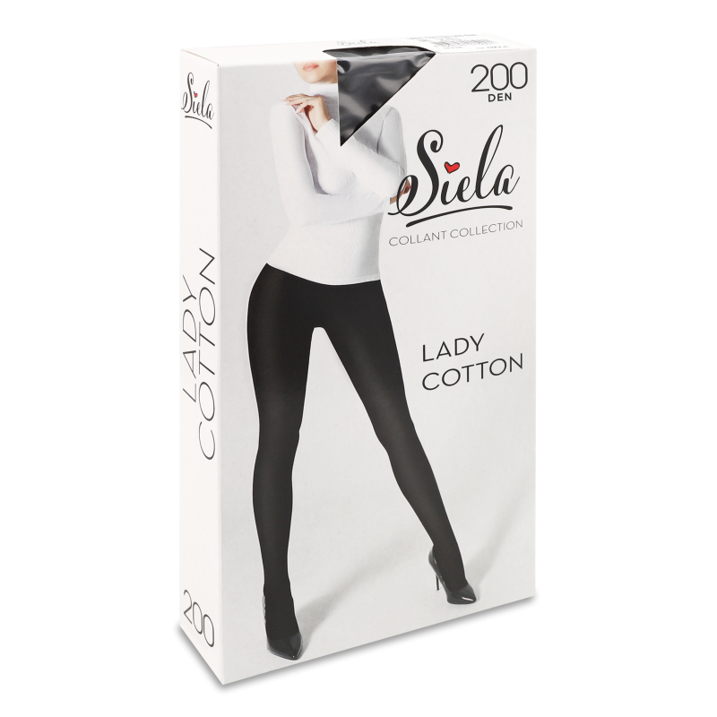 Колготи жіночі Леді Коттон неро 200ден р.5XL Сіела