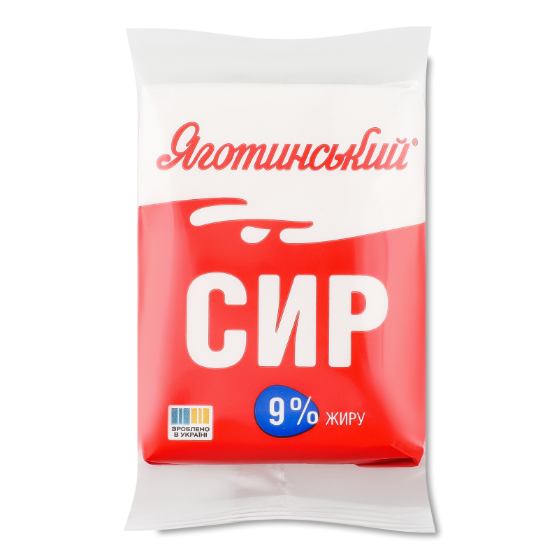 Сир кисломолочний 9% 180г флоупак Яготинський