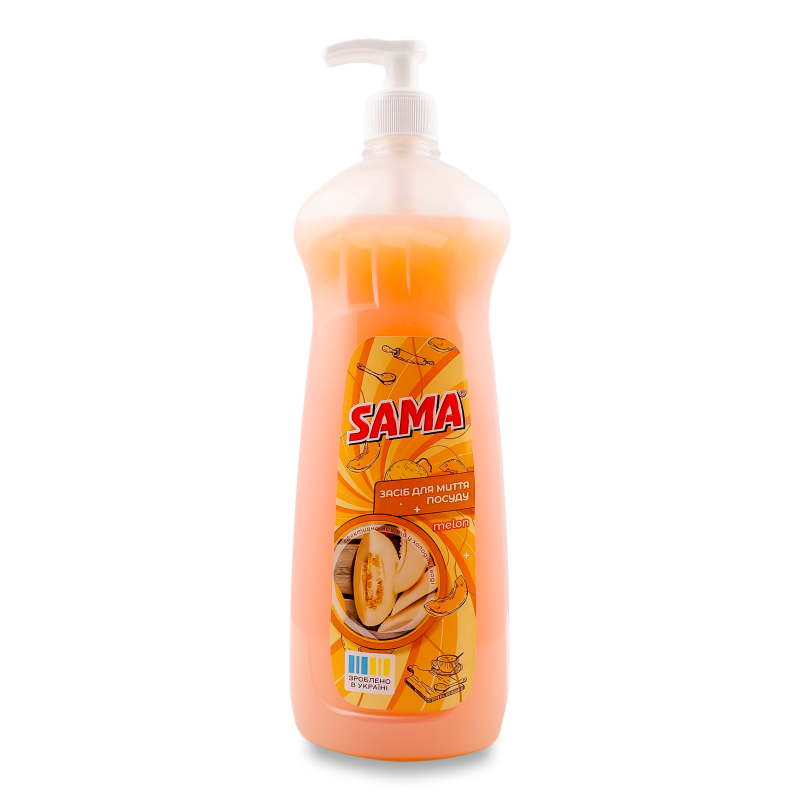 Засіб д/миття посуду Melon 1000г з дозатором Sama