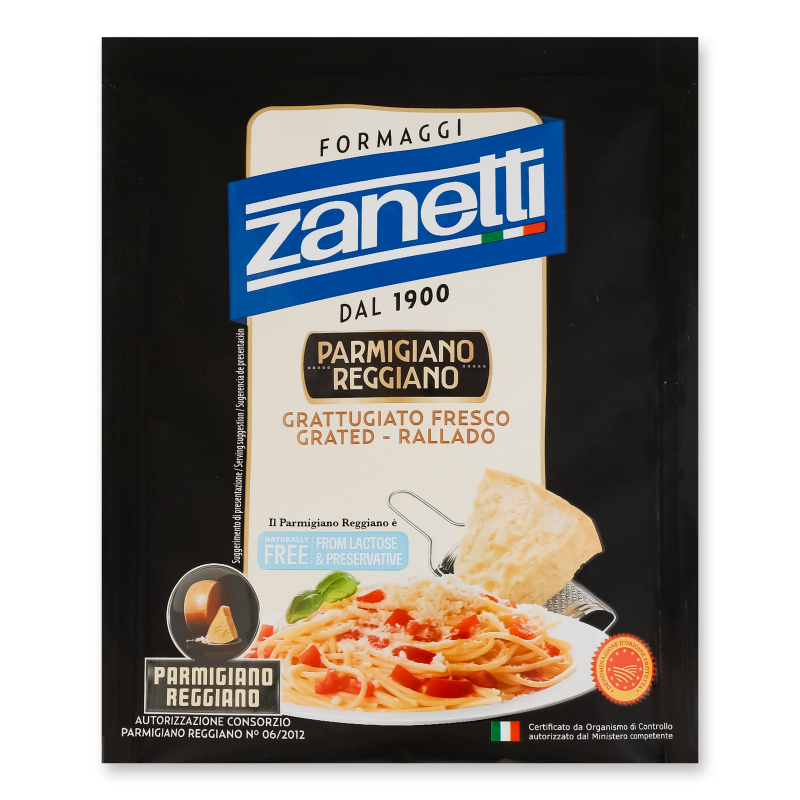 Сир Parmigiano Reggiano 32% тертий 40г Zanetti