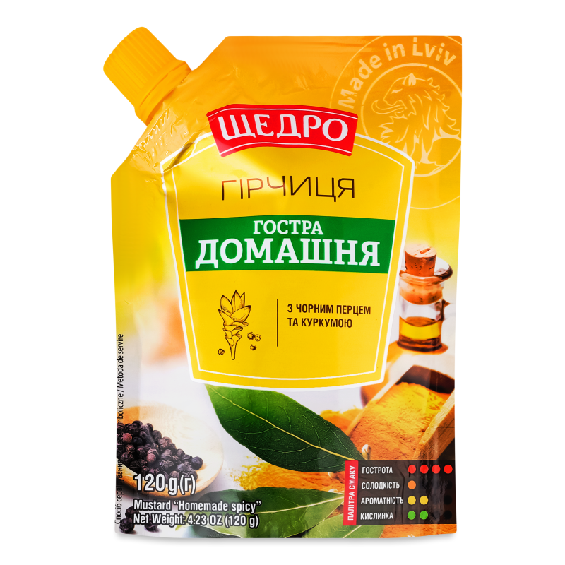 Гірчиця Гостра домашня 120г д/п Щедро