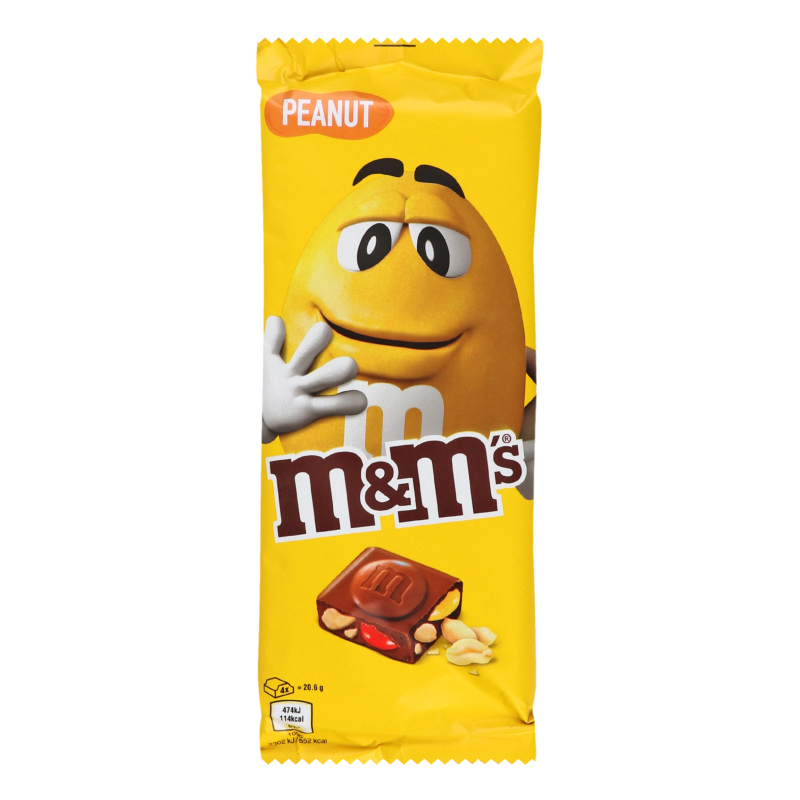 Шоколад молочний з кольоровим шоколадним драже та шматочками арахісу Peanut M&M's м/у