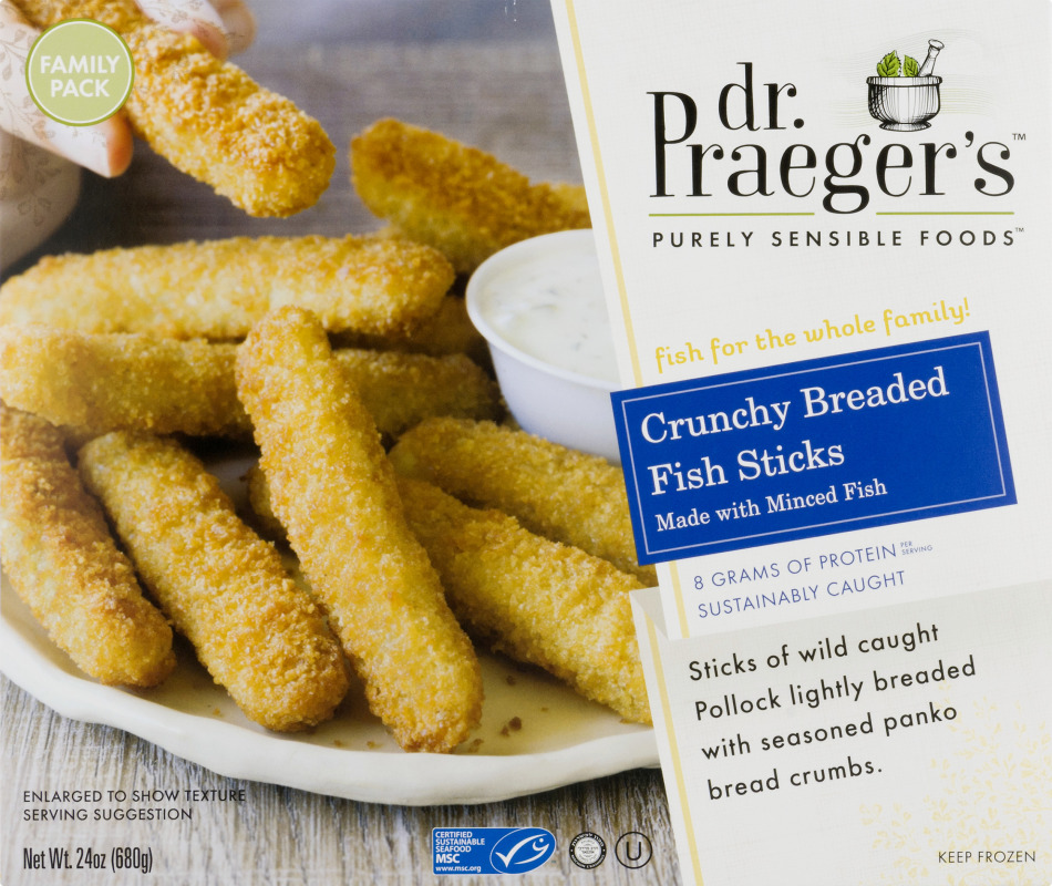 Dr. Praeger's Crunchy Breaded Fish Sticks Dr. Praeger's(80868000541