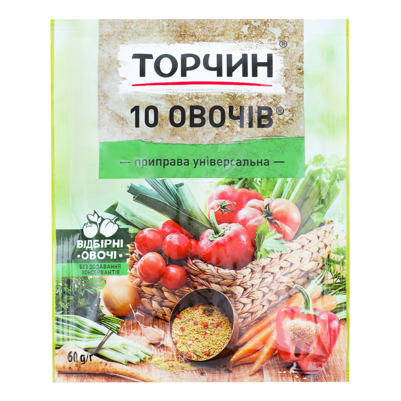 Приправа универсальная 10 овощей Торчин м/у 60г Торчин(7613035846043 ...