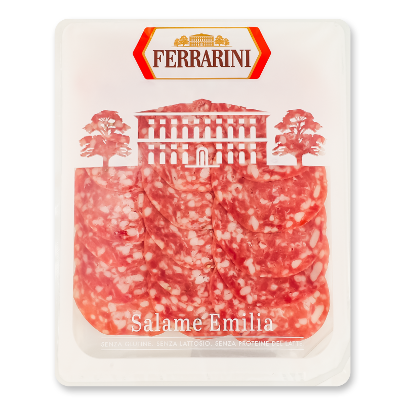 Ковбаса Салямі Емілія с/в нарізка 90г газ/уп Ferrarini