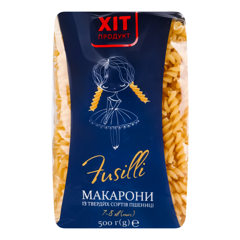 Вироби макаронні з твердих сортів пшениці Fusilli Хіт продукт м/у