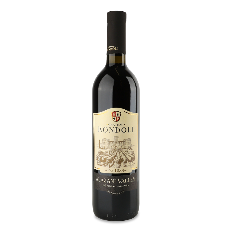 Вино Alazani Valley червоне н/солодке 11-13% 0,75л Chateau Kondoli