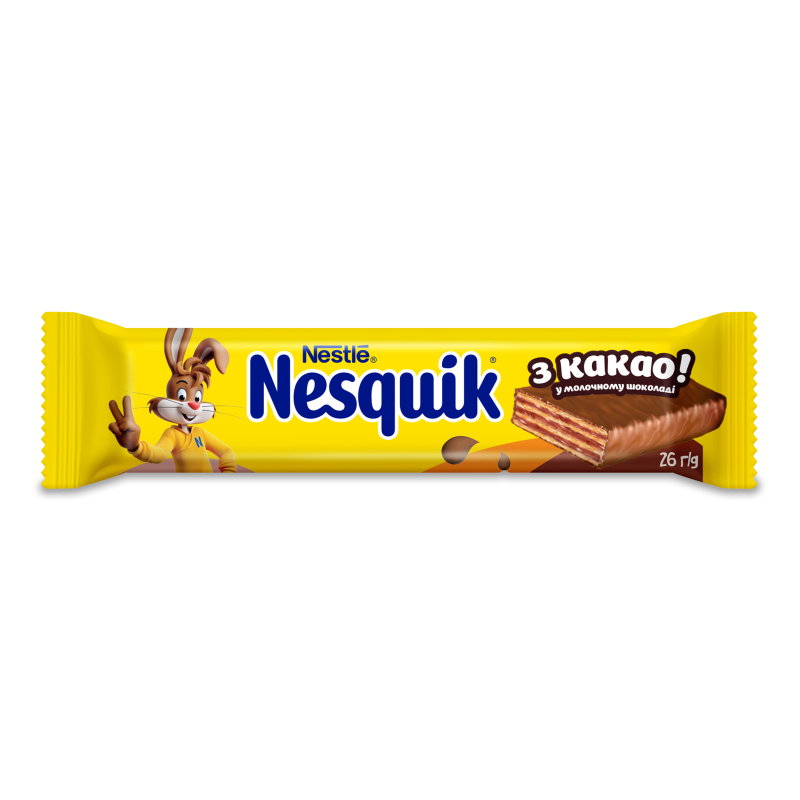 Вафлі з какао в молочному шоколаді 26г Nesquik