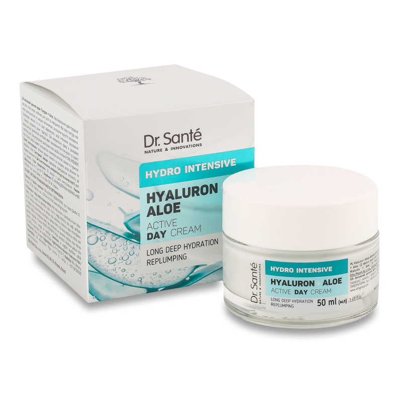 Крем д/обличчя Hydro Intensive Гіалурон+алое активний денний 50мл Dr.Sante