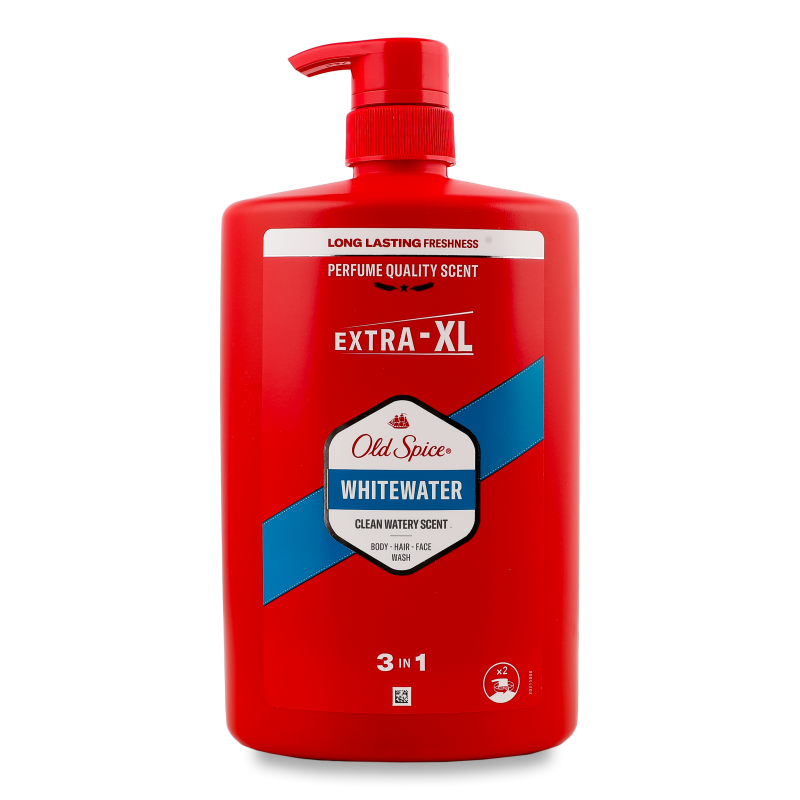 Гель д/душу та шампунь 3в1 Whitewater 1л з дозатором Old Spice
