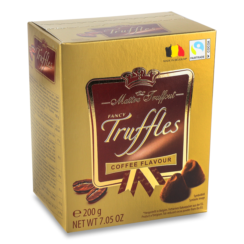 Цукерки Золотий трюфель з ароматом кави 200г Метр Трюффо