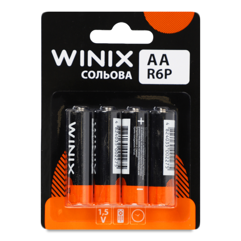 Елемент живлення сольовий AA R6P 4шт Winix