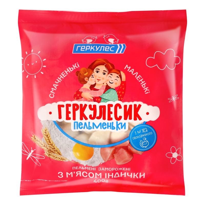 Пельмені з м'ясом індички Геркулесік м/у