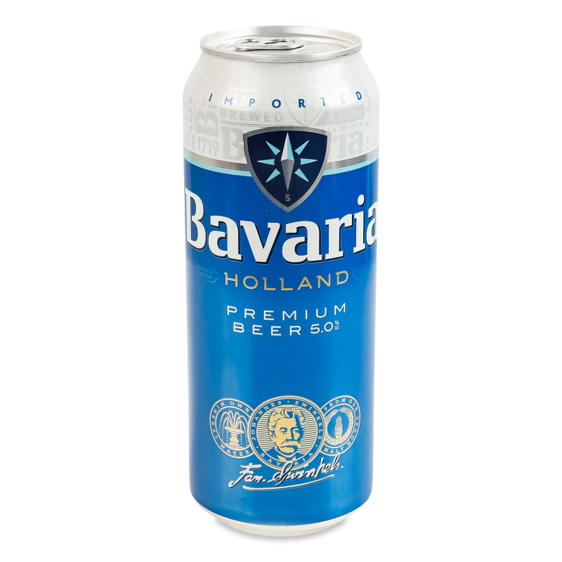 Пиво світле 5% 0,5л ж/б Баварія