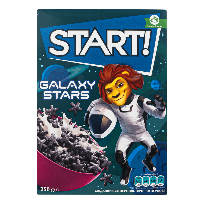 Завтраки сухие зерновые Звездочки Start! к/у 250г Start!(4820237690739 ...