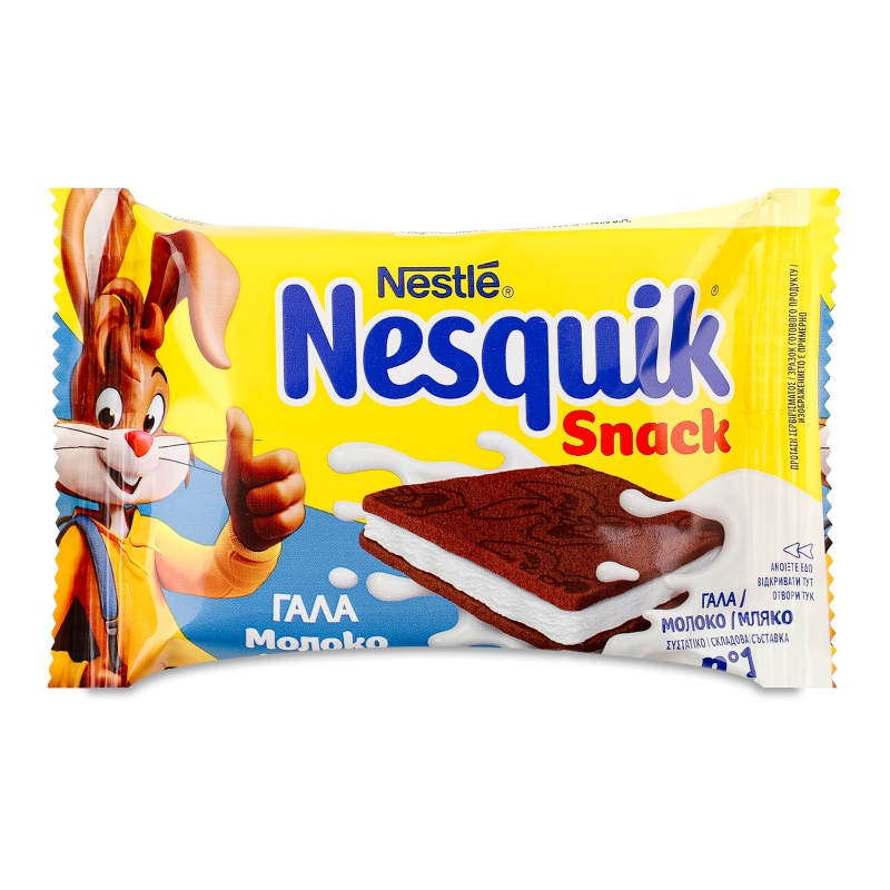 Тістечко бісквітне з молочною начинкою 26г Nesquik