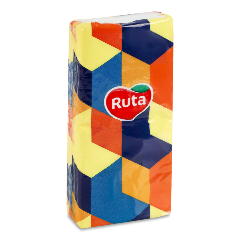 Хустинки носові Класік білі 3шари 10шт Ruta