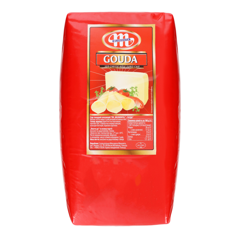 Сир пл GOUDA порц /8х17г/ 136г MLEKOVITA