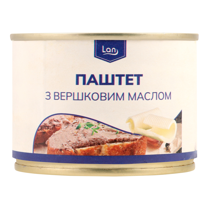 Паштет з вершковим маслом стерилізований Lan з/б