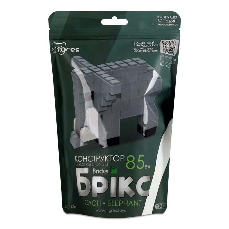 Конструктор Bricks Слон 85елементів Tigres