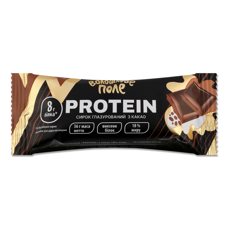 Сирок глазурований Protein з какао 18% 36г Волошкове поле