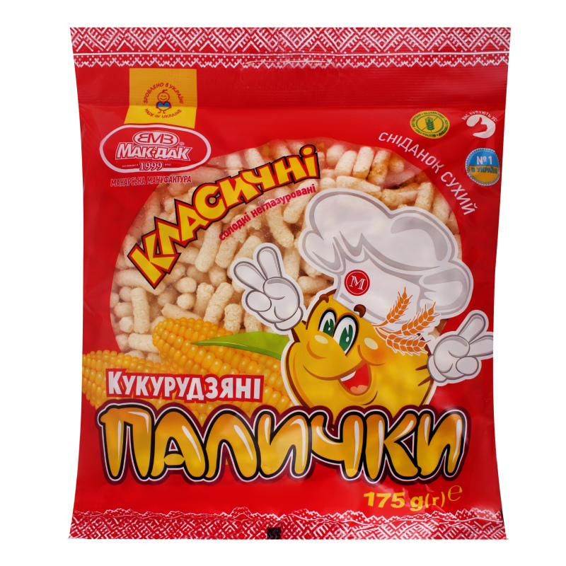 Палочки кукурузные Классические Мак-Дак м/у 175г Мак-Дак(14820065920883 ...