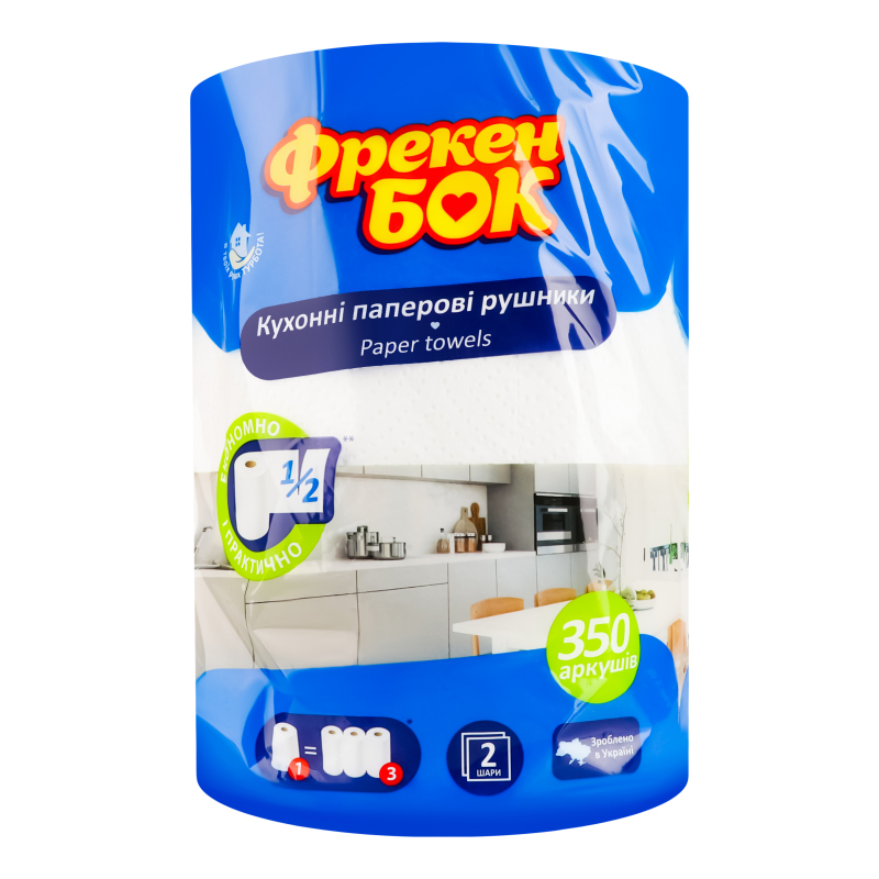 Полотенца бумажные кухонные 2-х слойные 350 листов Фрекен Бок 1шт ...