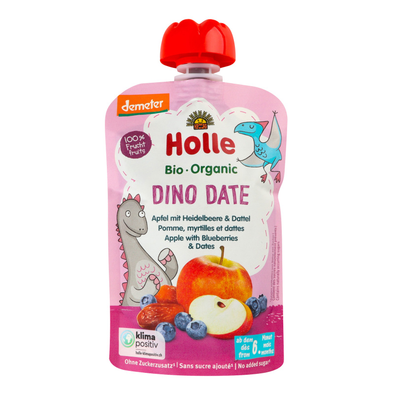 Пюре для дітей від 6міс фруктове Dino Date Organic Holle д/п