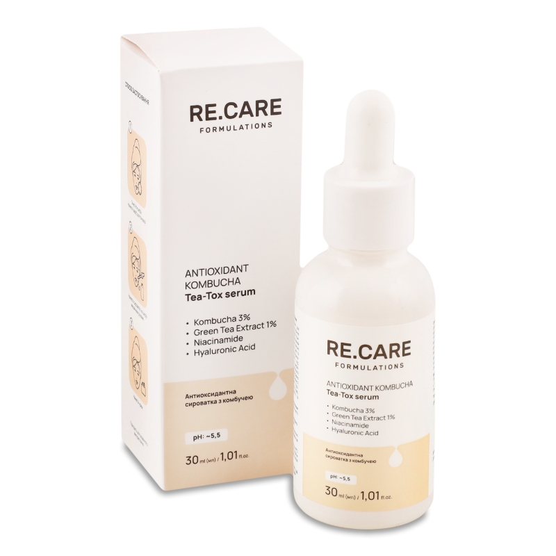Сироватка д/обличчя Antioxidant Kombucha Tea-Tox 30мл RE.CARE