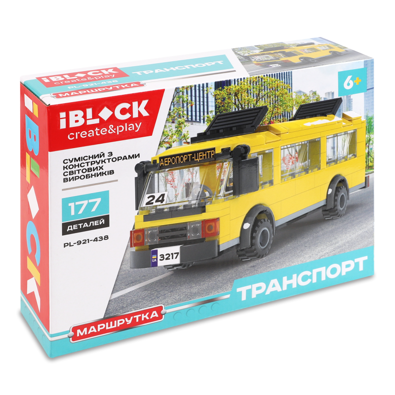 Іграшка конструктор Транспорт 179деталей PL-921-438 Айблок