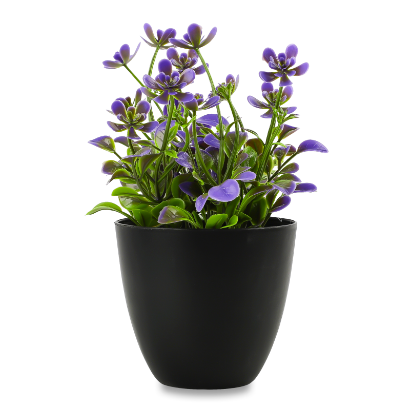 Вазон декоративний з польовими квітами 16*15*15см в асортименті BMG