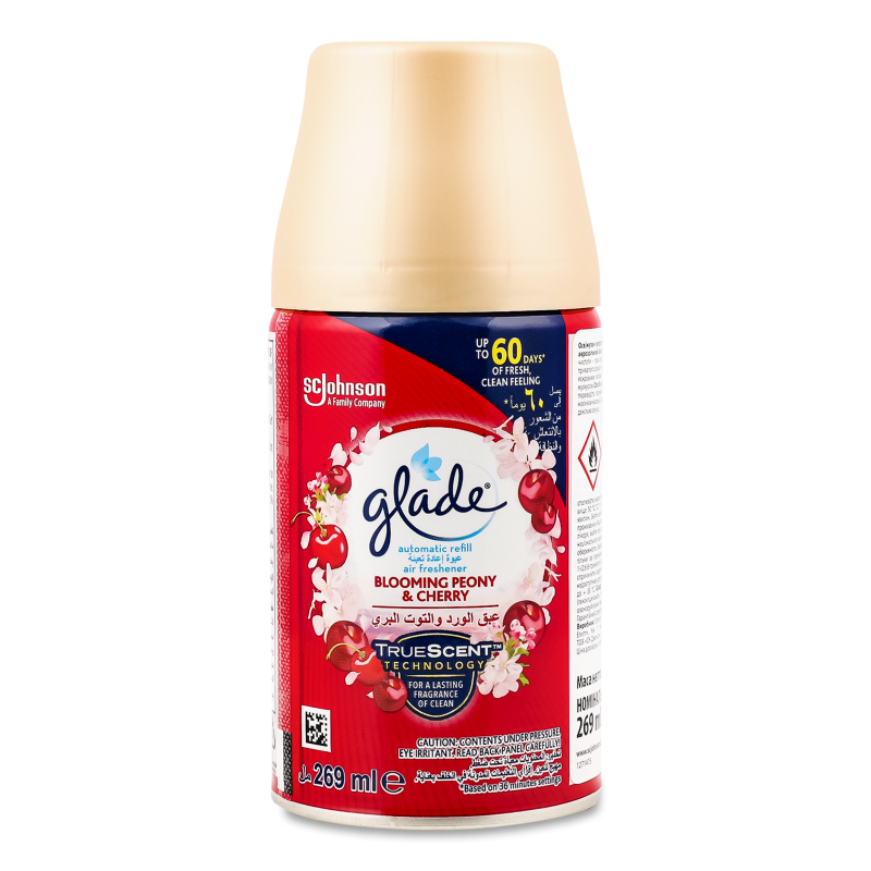 Освіжувач повітря Піон та соковиті ягоди автоматичний 269мл запаска Glade