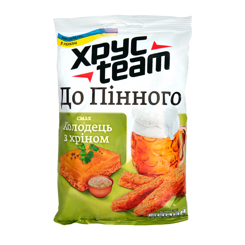 Сухарики хрустящие со вкусом холодца и хрена Хрусteam м/у 110г ХрусTeam ...