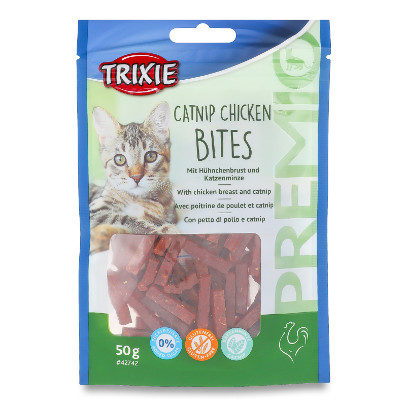 Ласощі д/котів Преміо Кетніп Чікен Бітес з куркою та м”ятою 50г Тріксі