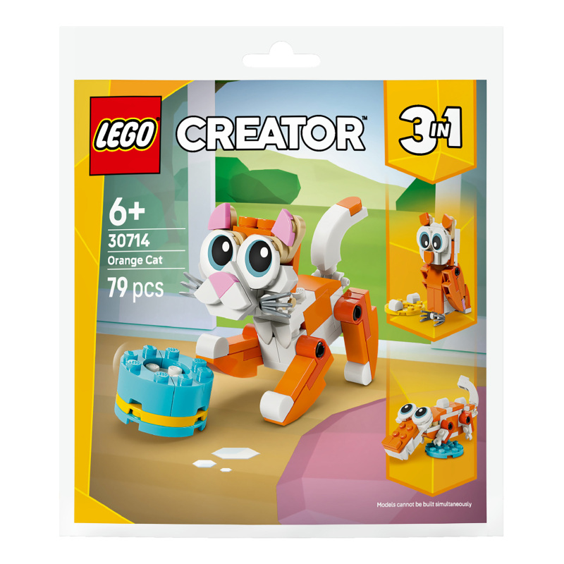 Конструктор для детей от 6лет №30714 Orange cat Creator Lego 79эл