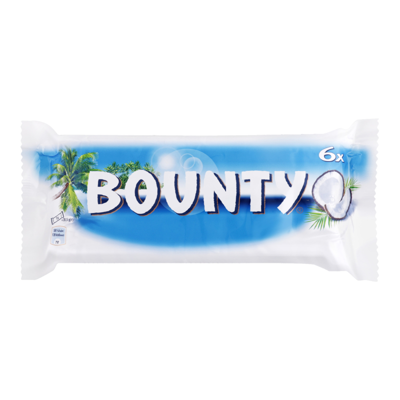 Цукерка з м'якоттю кокосу, вкрита молочним шоколадом Bounty м/у 6х