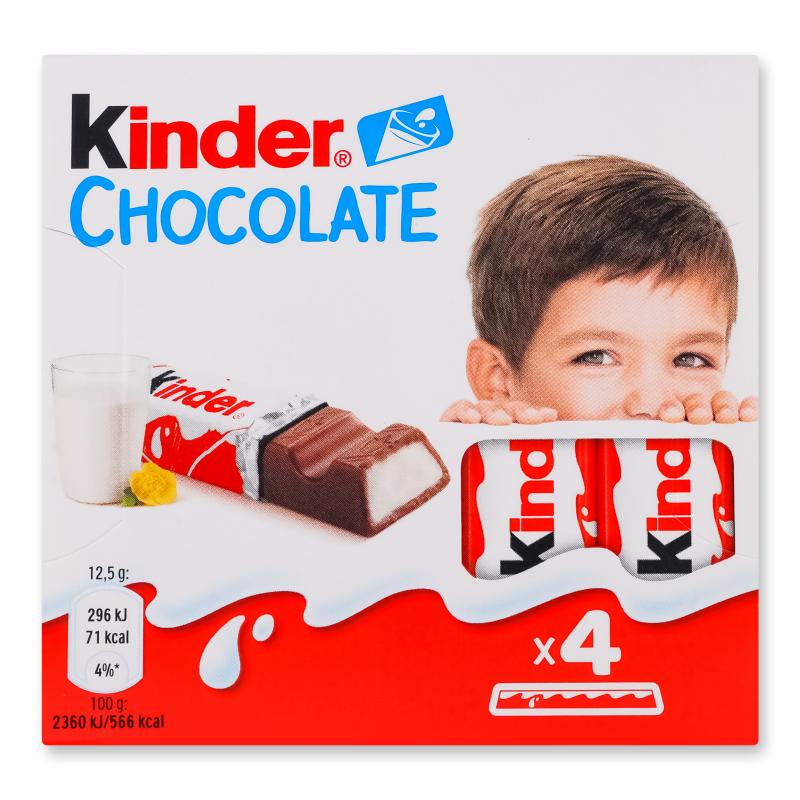 Шоколад Кіндер 4шт 50г Ферреро