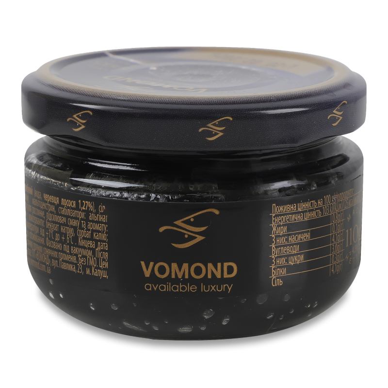 Ікра білкова Осетер 110г скло Вомонд