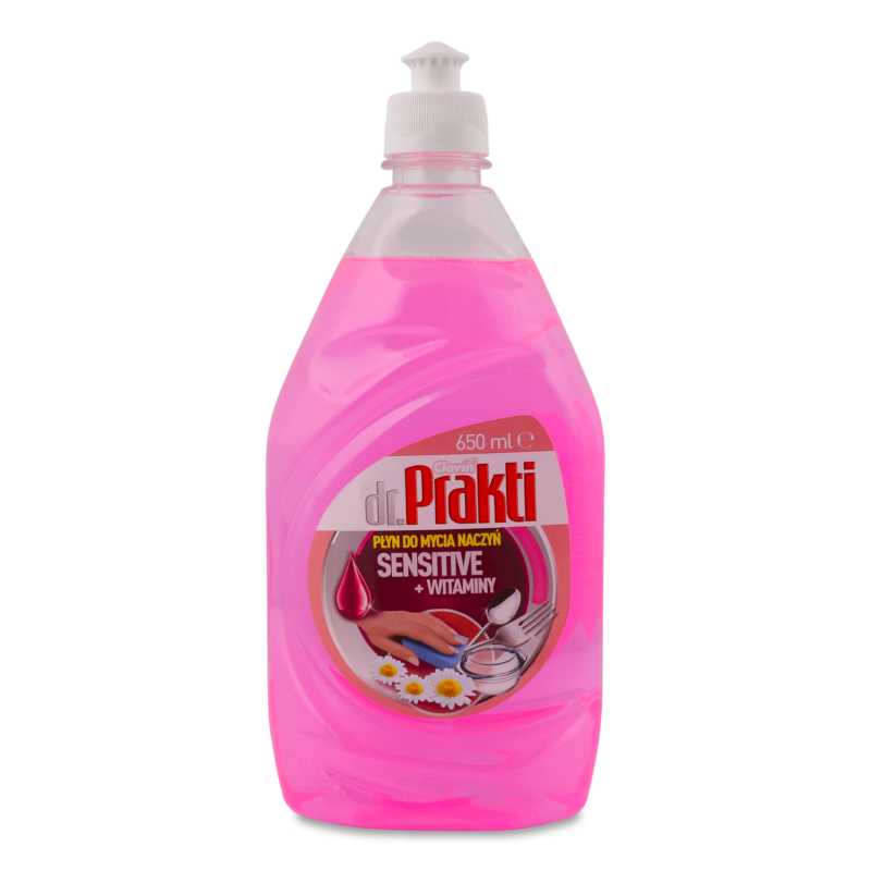 Рідина д/миття посуду Сенсітів+Вітаміни 650мл Dr. Prakti
