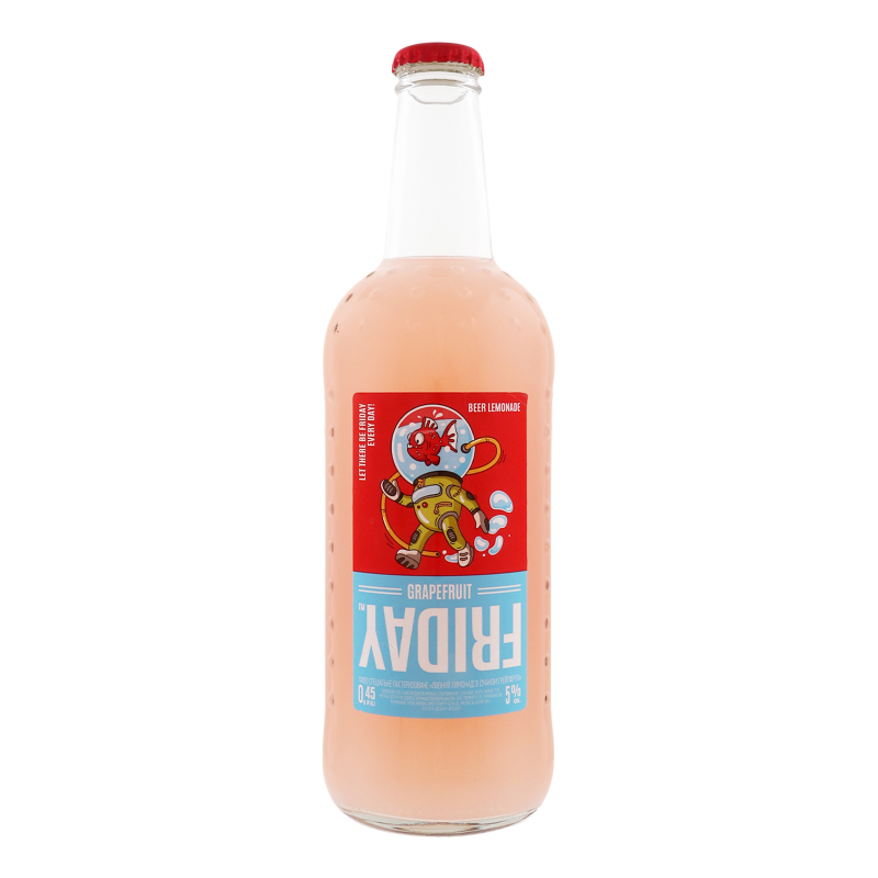 TGIF Пиво спеціальне 0.45л 5% пастеризоване Beer Lemonade Grapefruit