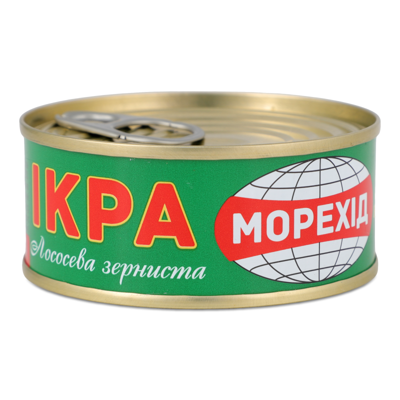 Ікра лососева зерниста 80г ж/б з ключем Мореход