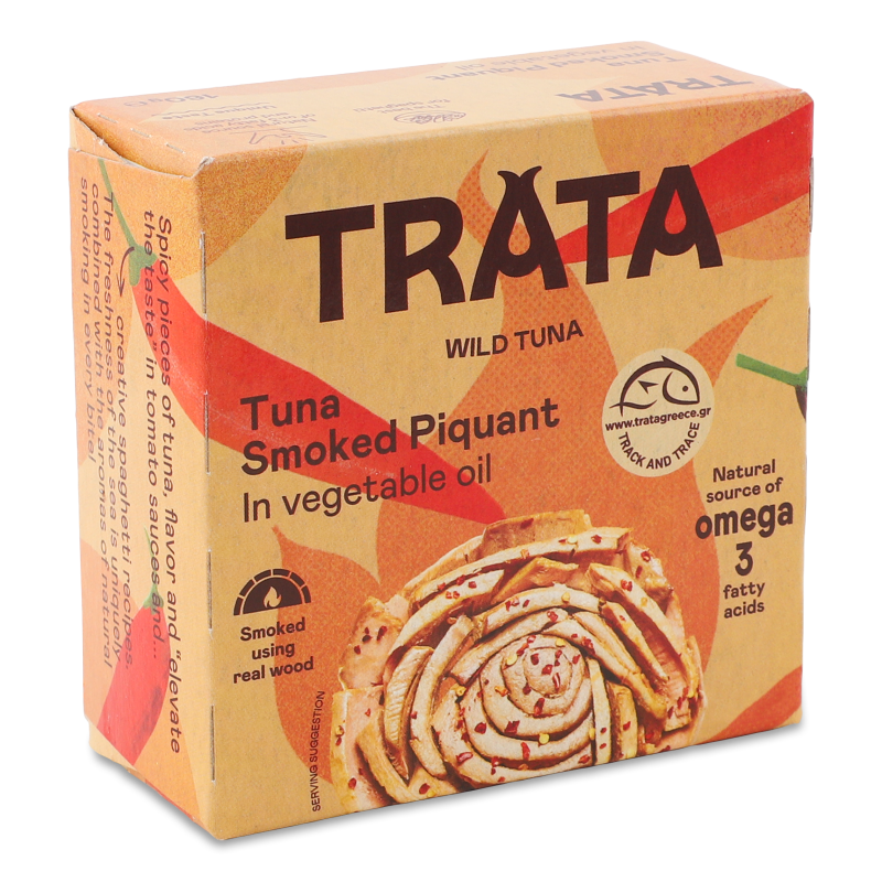 Тунець копчений пікантний в олії 160г ж/б Trata