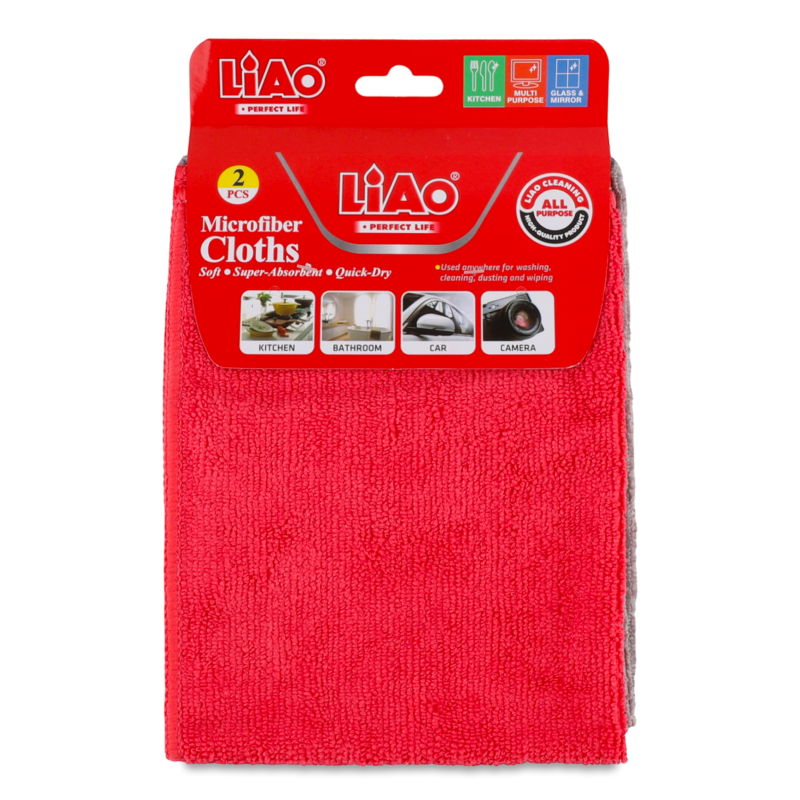 Серветка д/автомобіля мікрофібра 30*40см 2шт G130018 Liao