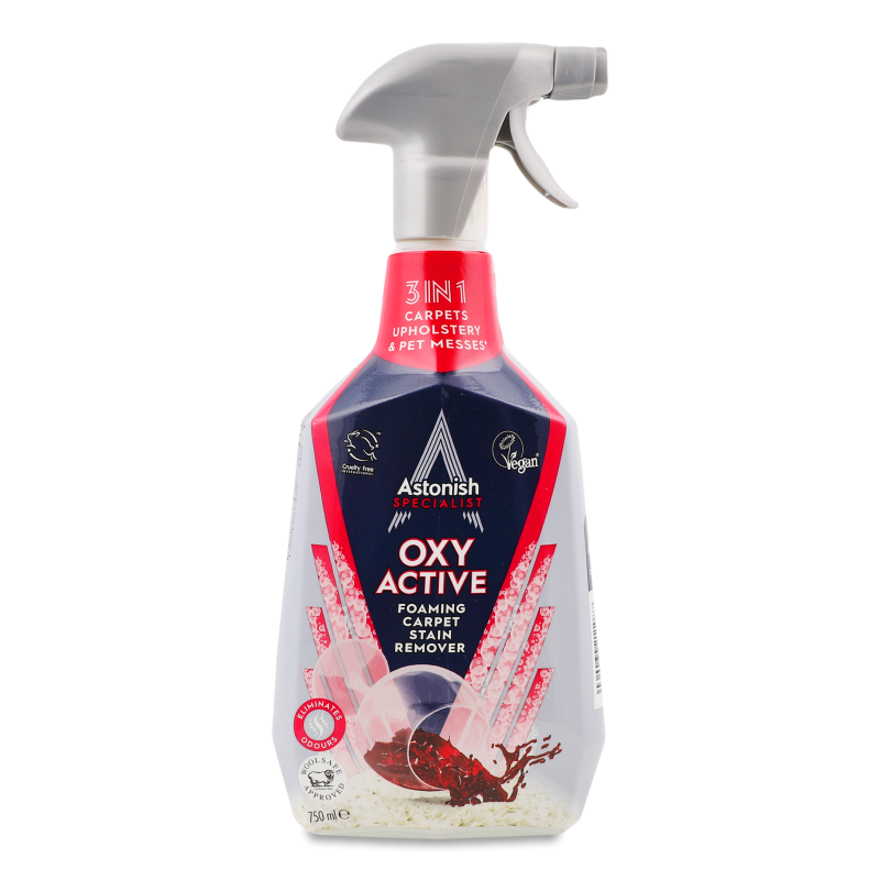 Плямовивідник д/килимів та текстильних поверхонь з активним киснем 750мл Astonish