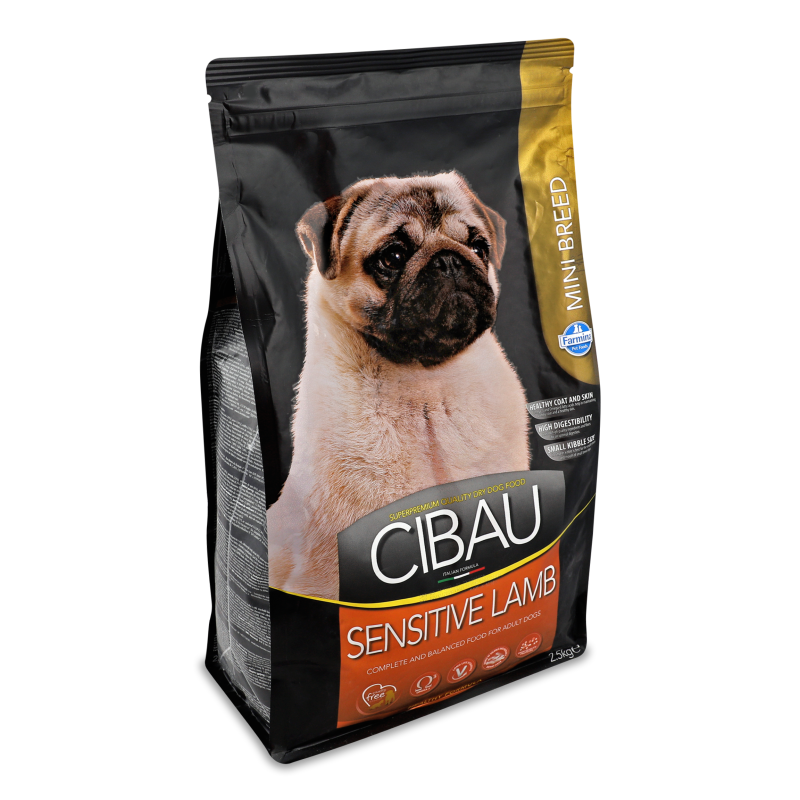 Корм д/собак з чутливим травленням Сібау Сенсітів Едалт Міні з ягням сухий 2,5кг Фарміна
