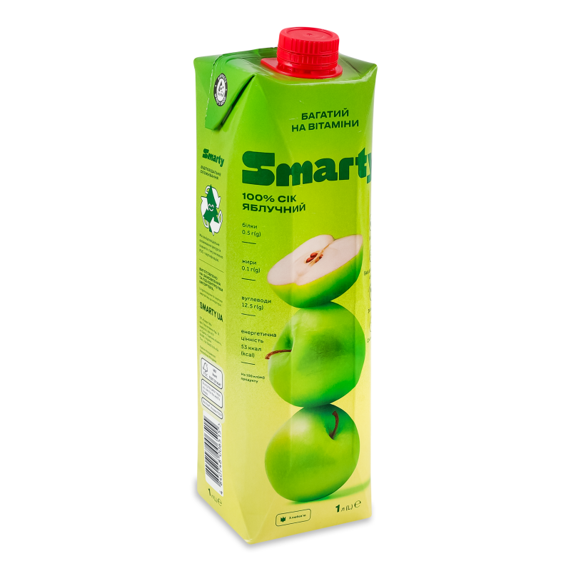 Сік яблучний 1л т/п Smarty