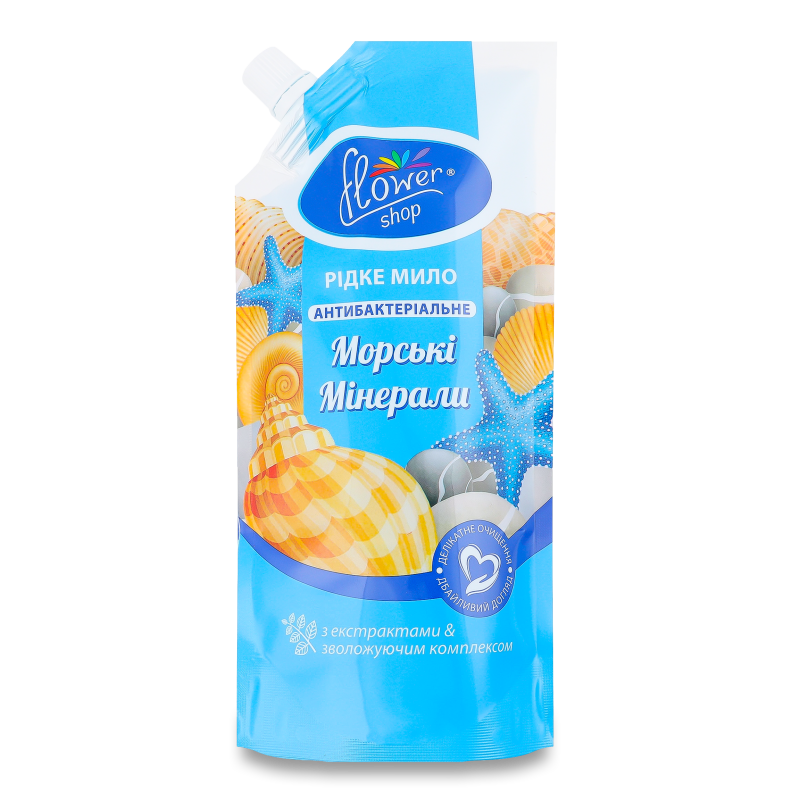 Мило рідке Морські мінерали антибактеріальне 300мл д/п Флауершоп
